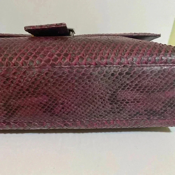 Suarez snakeskin leather satchel handbag - Picture 4 of 14